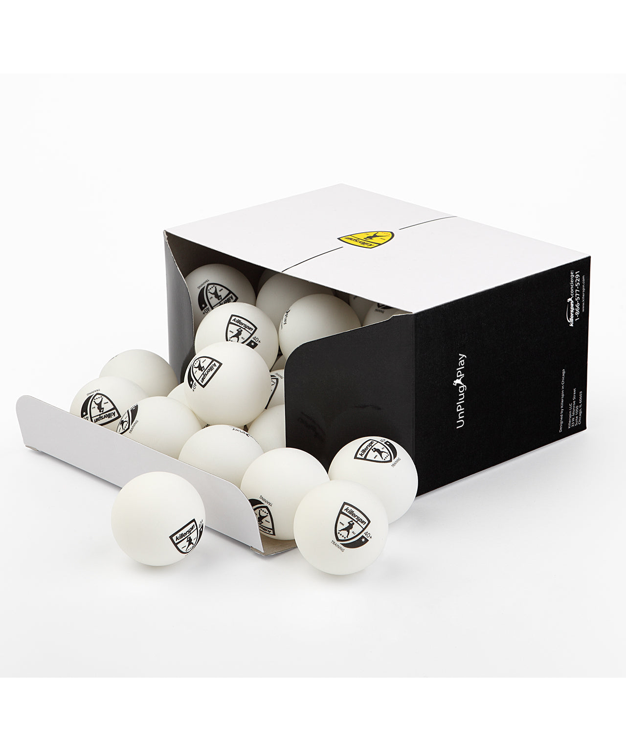 25 Pack - Training Balls 40+ (White) Killerspin Training Ping Pong Balls Open Pack