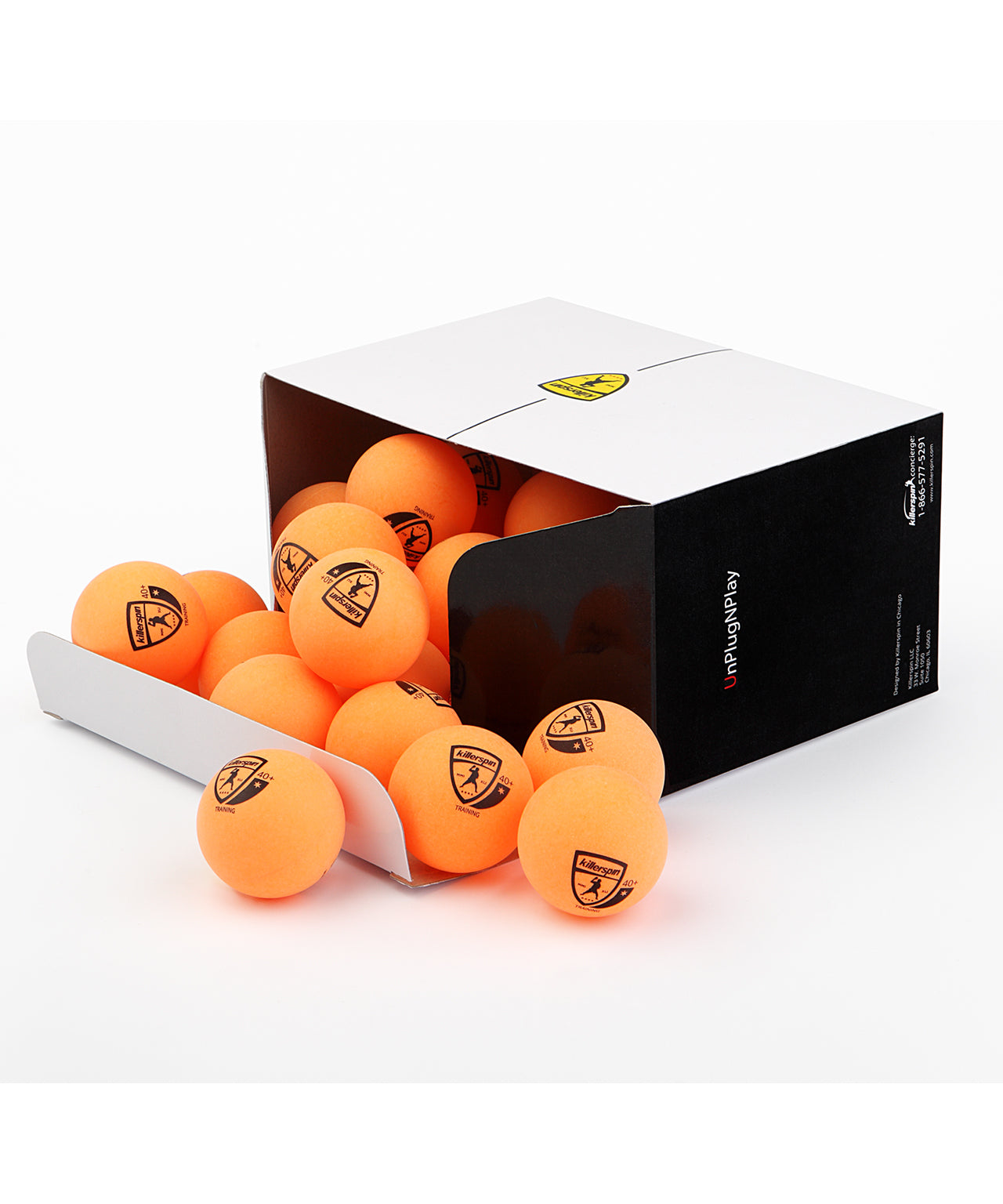 25 Pack - Training Balls 40+ (Orange) Killerspin Training Table Tennis Orange Balls - Open Package