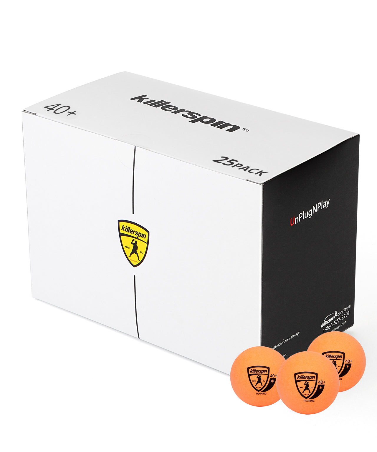 25 Pack - Training Balls 40+ (Orange) Killerspin Training Ping Pong Orange Balls - 25 Pack