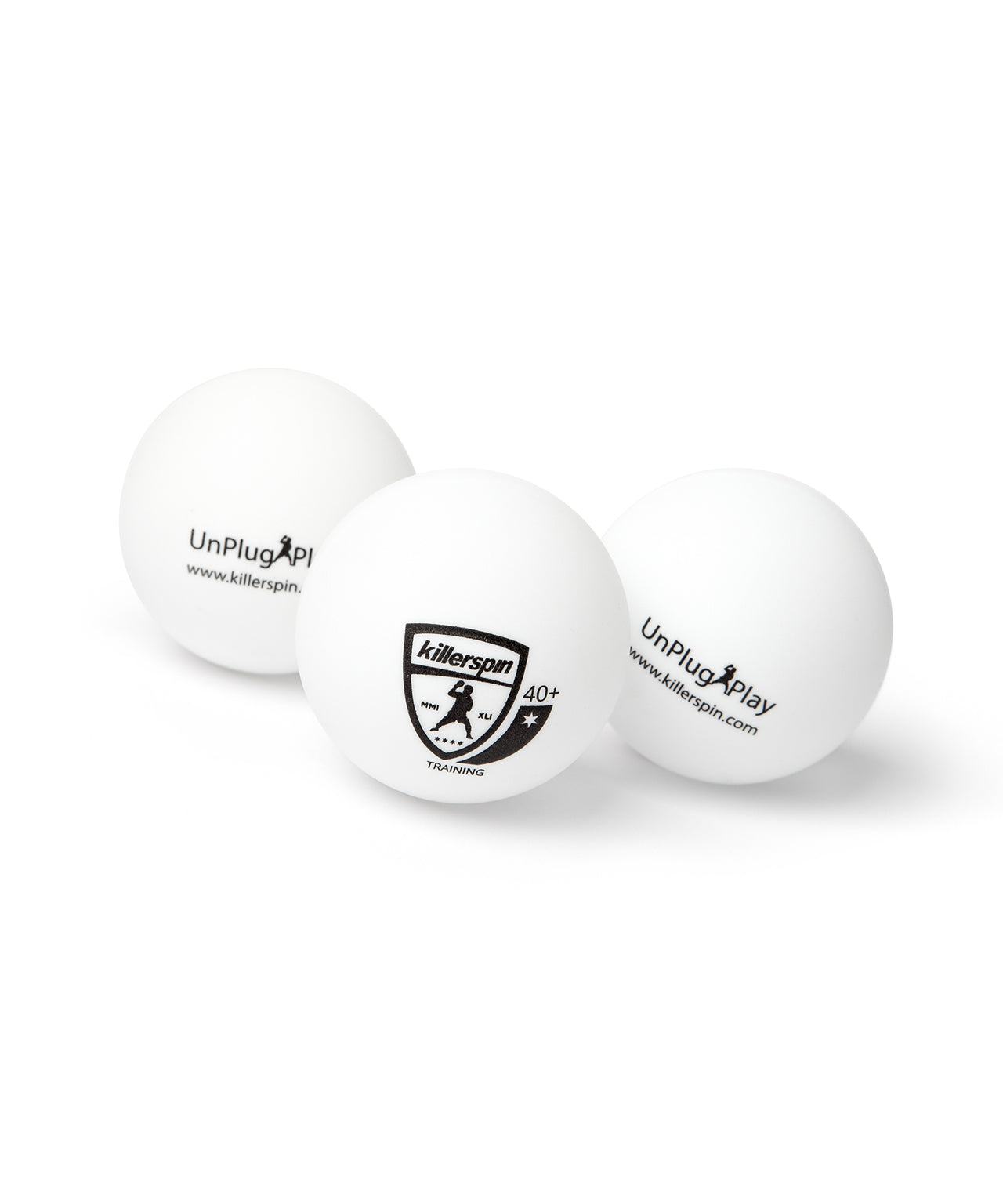 25 Pack - Training Balls 40+ (White) Killerspin Training Table Tennis Balls - Logo