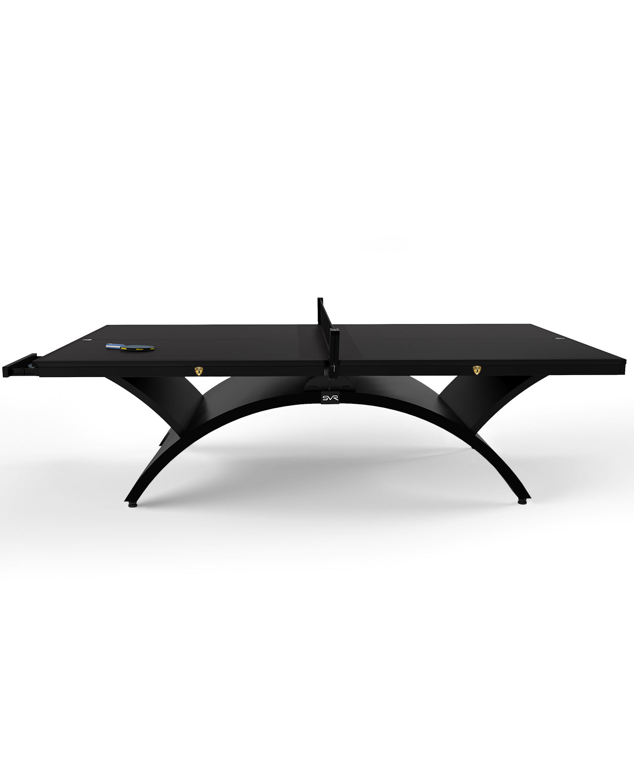 Revolution SVR Blacksteel Indoor Table Killerspin Ping Pong Table Revolution SVR BlackSteel Side Angle