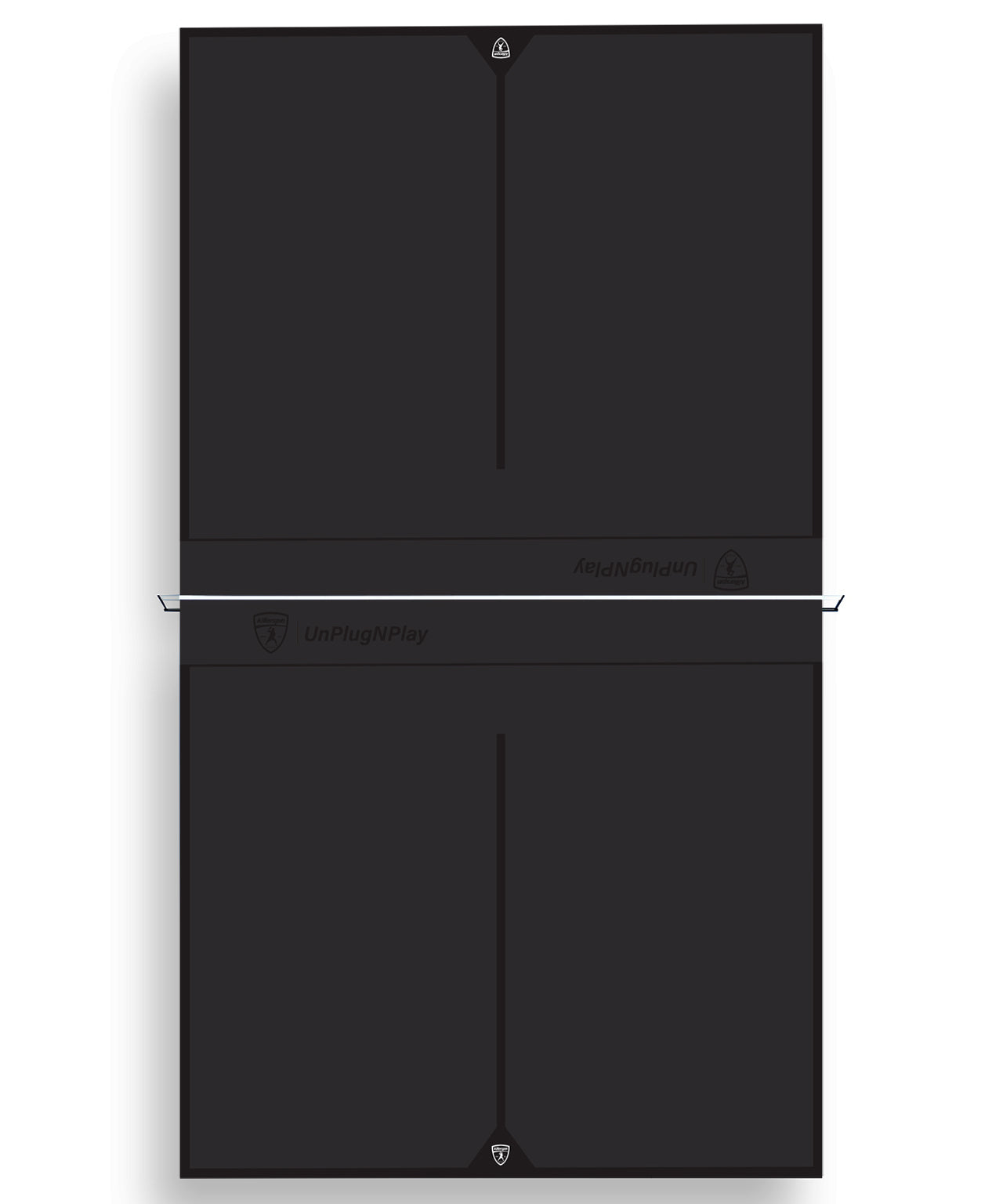 MyT 415X Max - Jet Black Killerspin Indoor Ping Pong Table UnPlugNPlay415 Max DeepChocolate Black frame Black top model 2020 - arial view